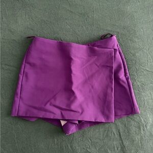 Zara Purple Asymmetrical Skort
